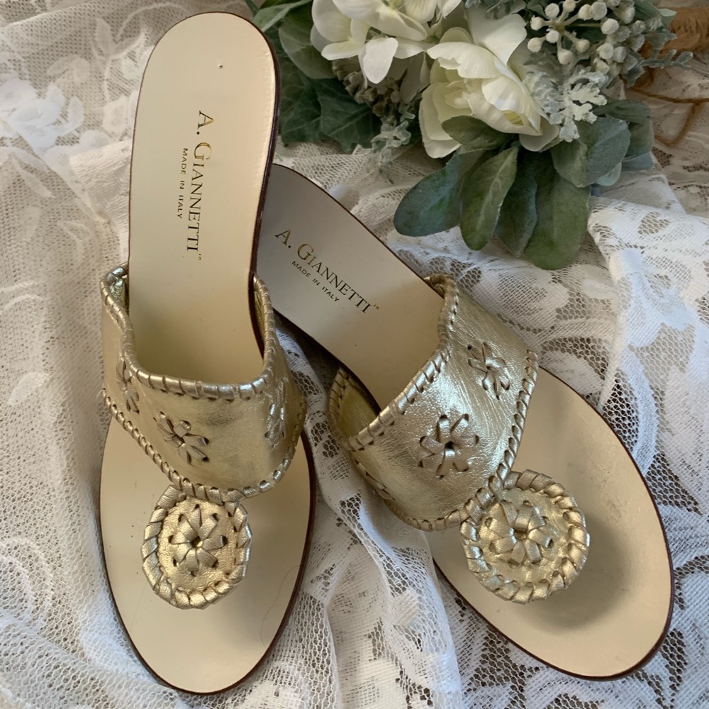 A.Giannetti  sandals with heel. Made in Italy.